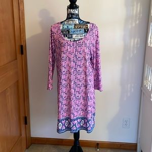 Lilly, Pulitzer, 100% cotton three-quarter sleeve midi dress